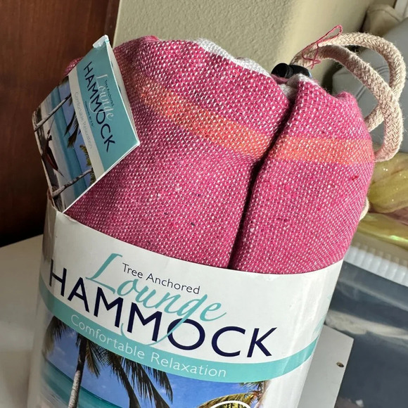NWT Tree Anchored Lounge Hammock Canvas Stripe with Matching Bag - Picture 8 of 9